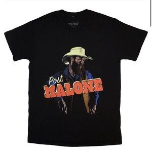 Post Malone Black NWT Graphic T-Shirt with Cowboy Print Merch Country